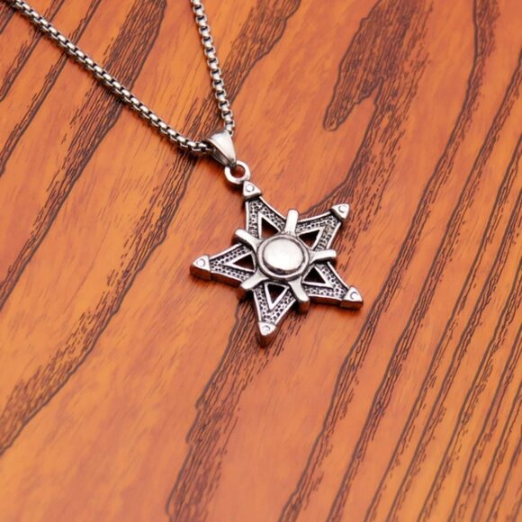 ❤️Fashion anime Pentagram Shape Necklace, N90201P121 - Picture 6 of 10